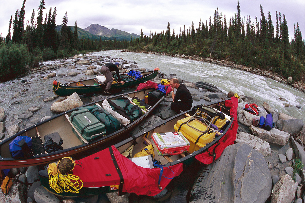 Camping by the River Hess, Yukon. Photo by Bruce Kirkby