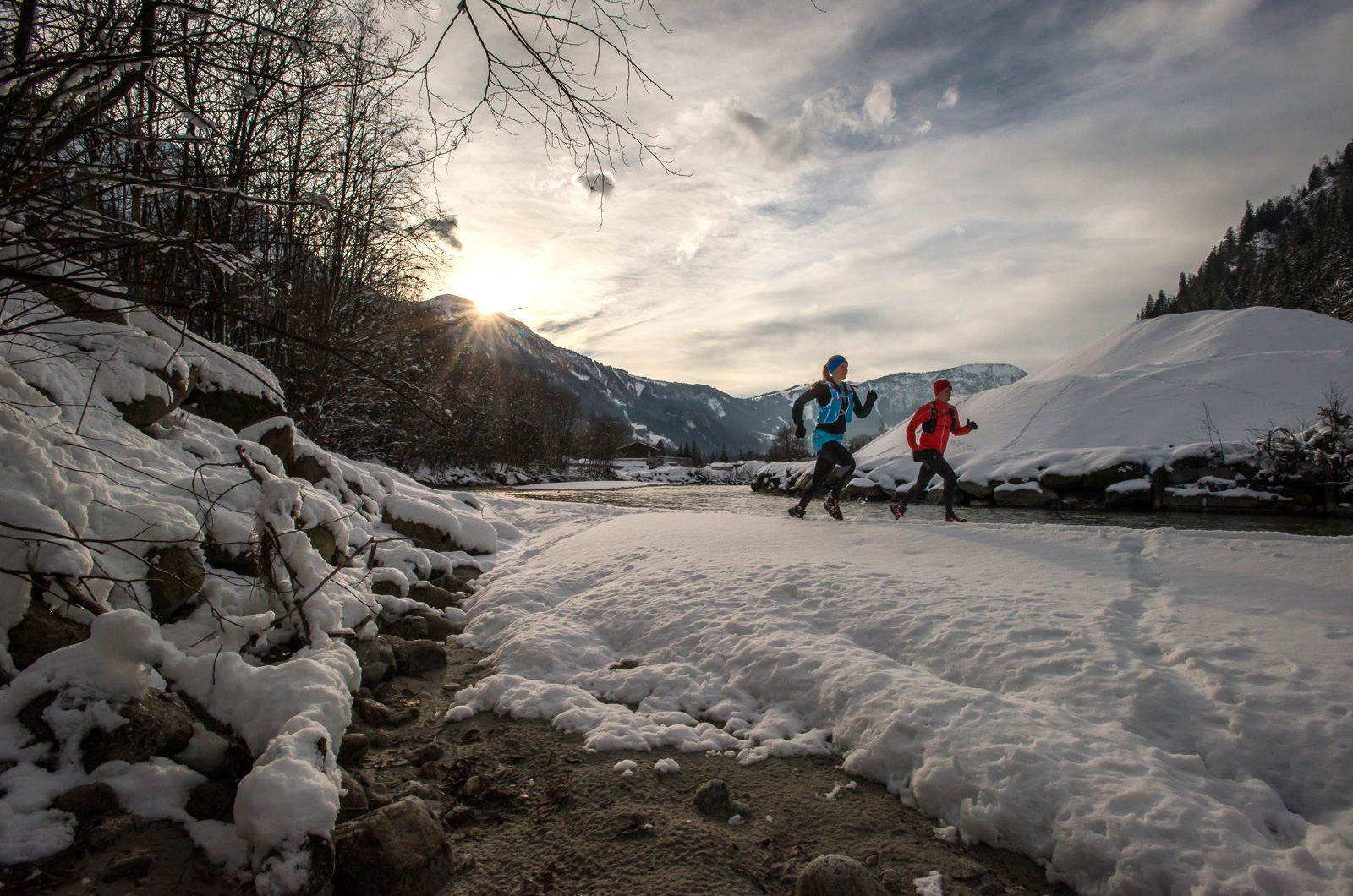 Sophie Radcliffe running in the Alps  | Photo by Daniel Wildey