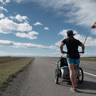 West To The Sea – Dave Chamberlain runs Across Canada. Photo by Morgan Cardiff
