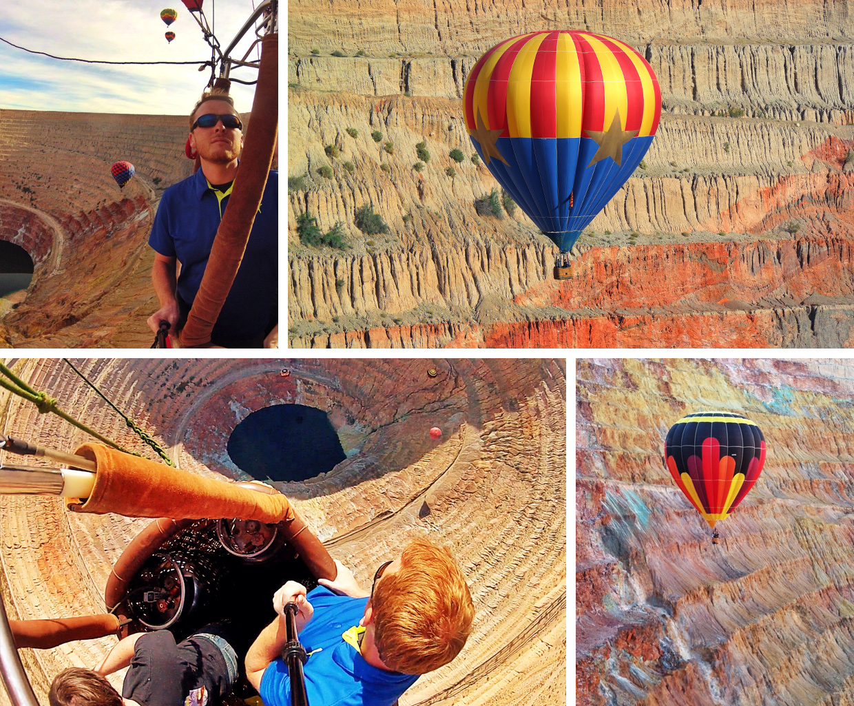 Hot Air Ballooning into a copper mine