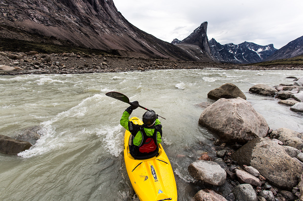 Testing the rapids on Baffin Island