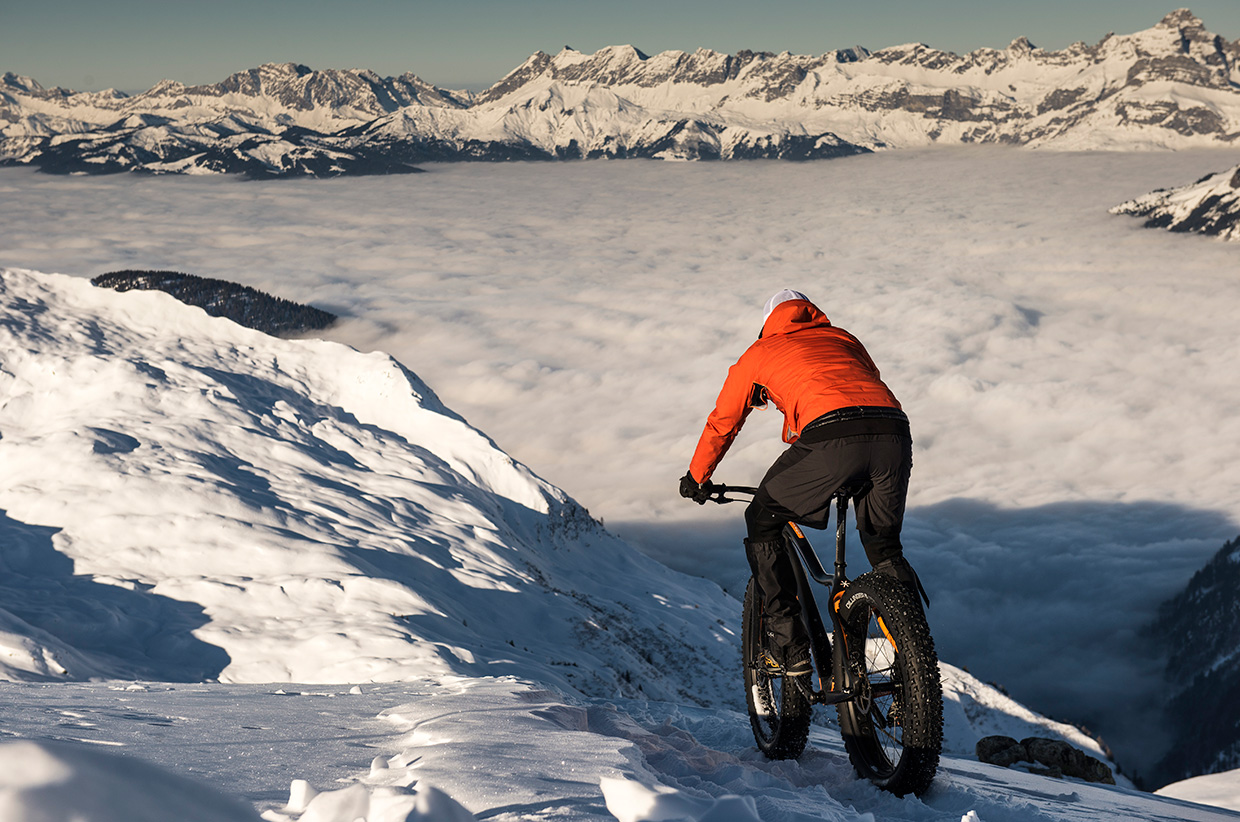 Geoff Harper fatbikes the Tour Du Mont Blanc – Photo by Daniel Wildey